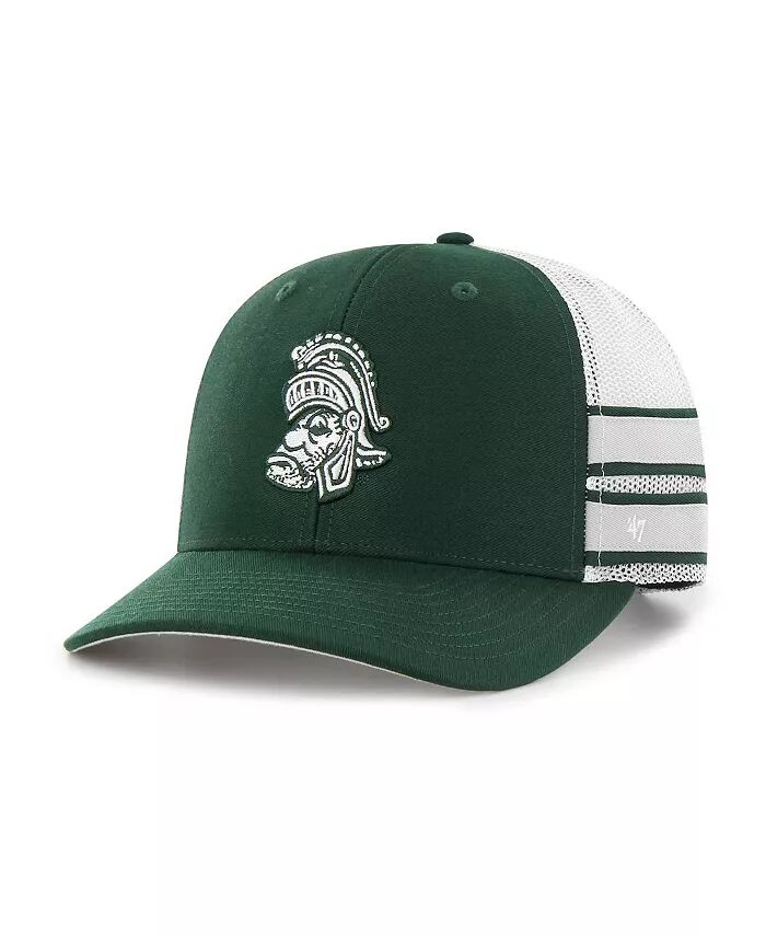 

47 Brand Мужская зеленая кепка дальнобойщика Michigan State Spartans Straight Eight Adjustable '47 Brand