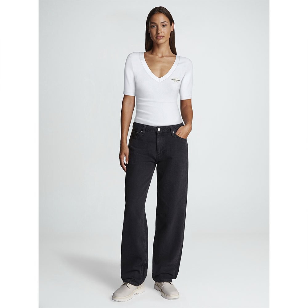 

Футболка с коротким рукавом Calvin Klein Jeans Woven Label Rib, белый