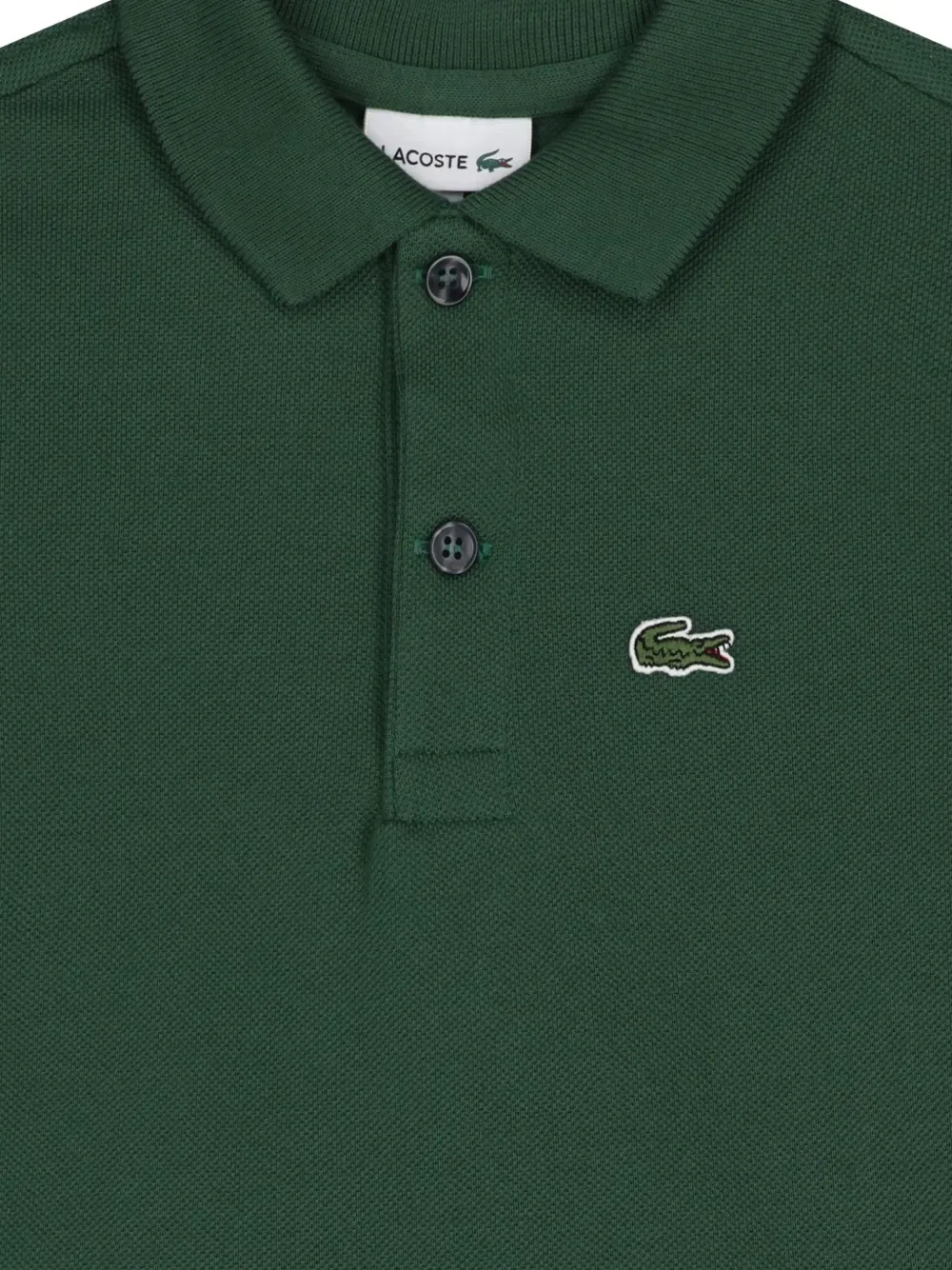Поло с нашивкой с логотипом Lacoste Kids, зеленый — фото 3