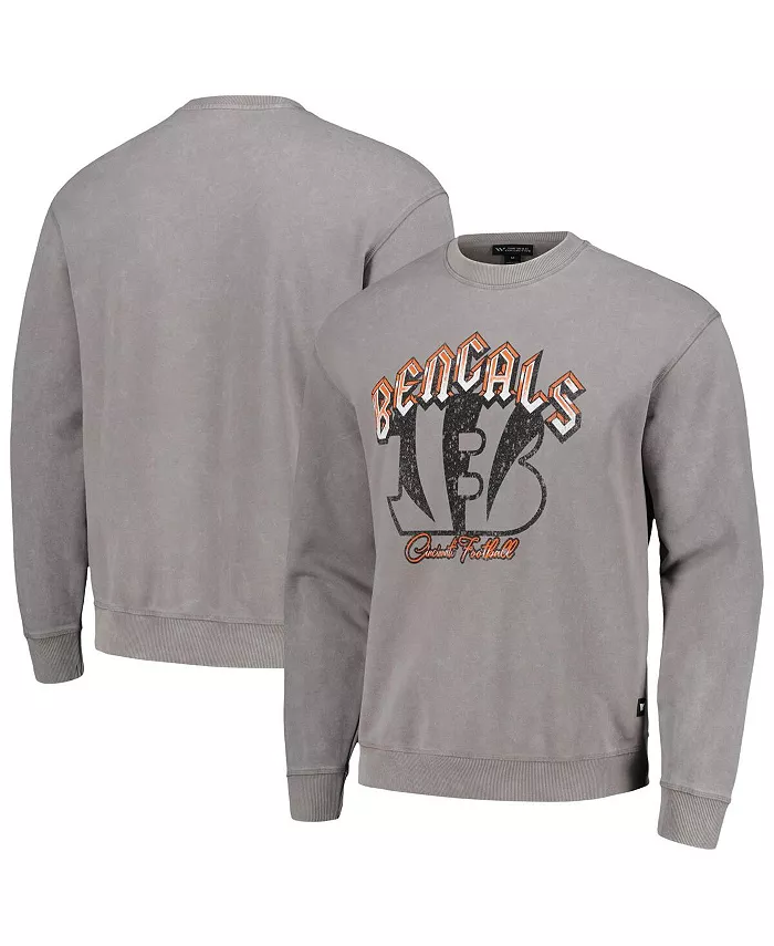 

Мужская и женская серая потертая толстовка Cincinnati Bengals The Wild Collective