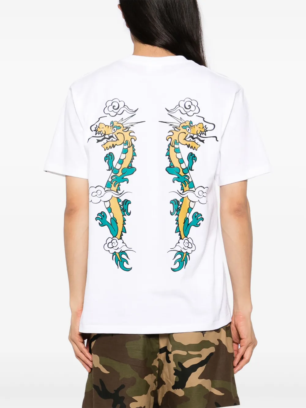Футболка с принтом A BATHING APE, белый — фото 3