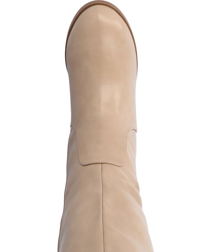 Женские ботинки из пеноматериала Romilly Tru Comfort с круглым носком и стандартным голенищем на блочном каблуке Journee Collection, цвет Tan — фото 4