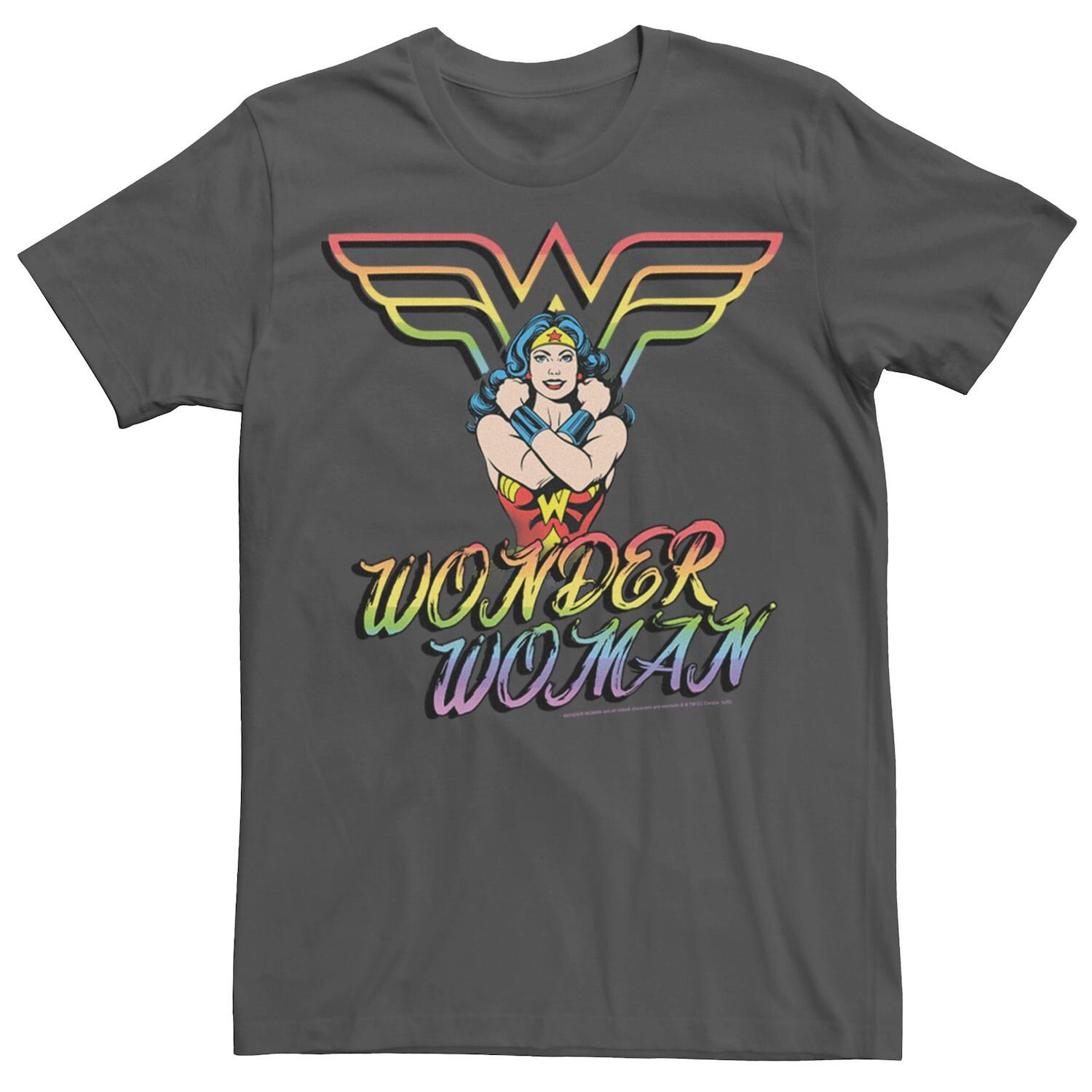 

Футболка с портретом и радужным градиентом для взрослых DC Comics Pride Wonder Woman Licensed Character