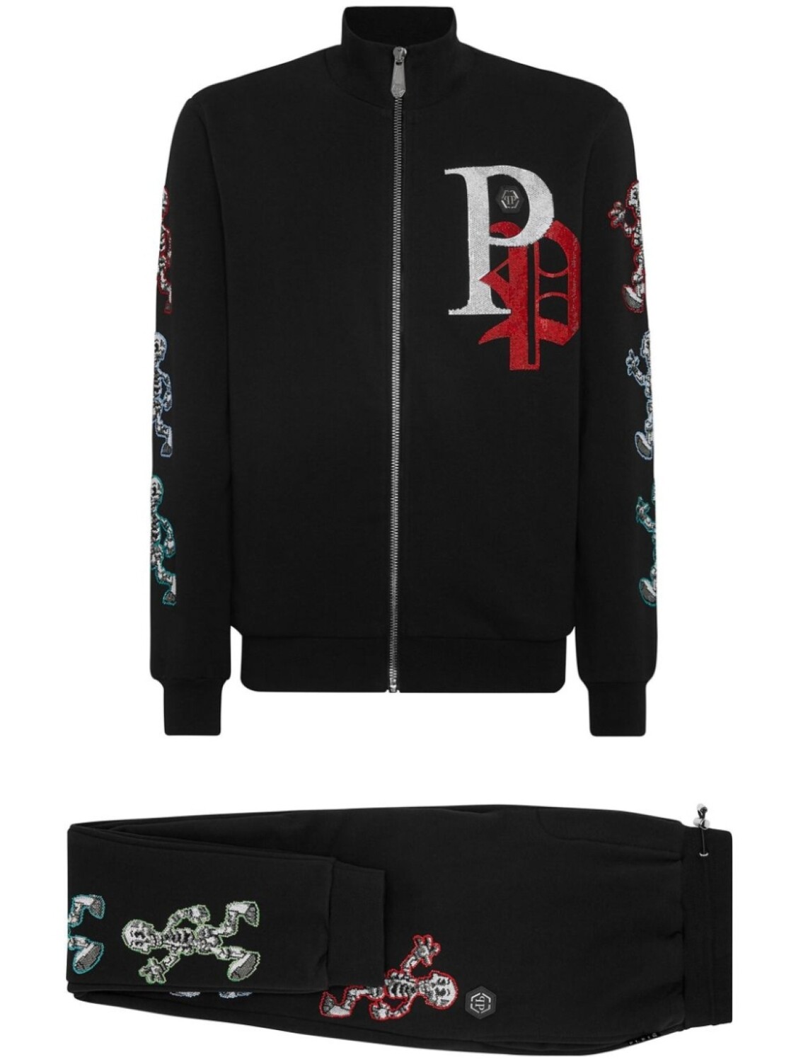 

Спортивный костюм с аппликацией Skeleton Philipp Plein, черный