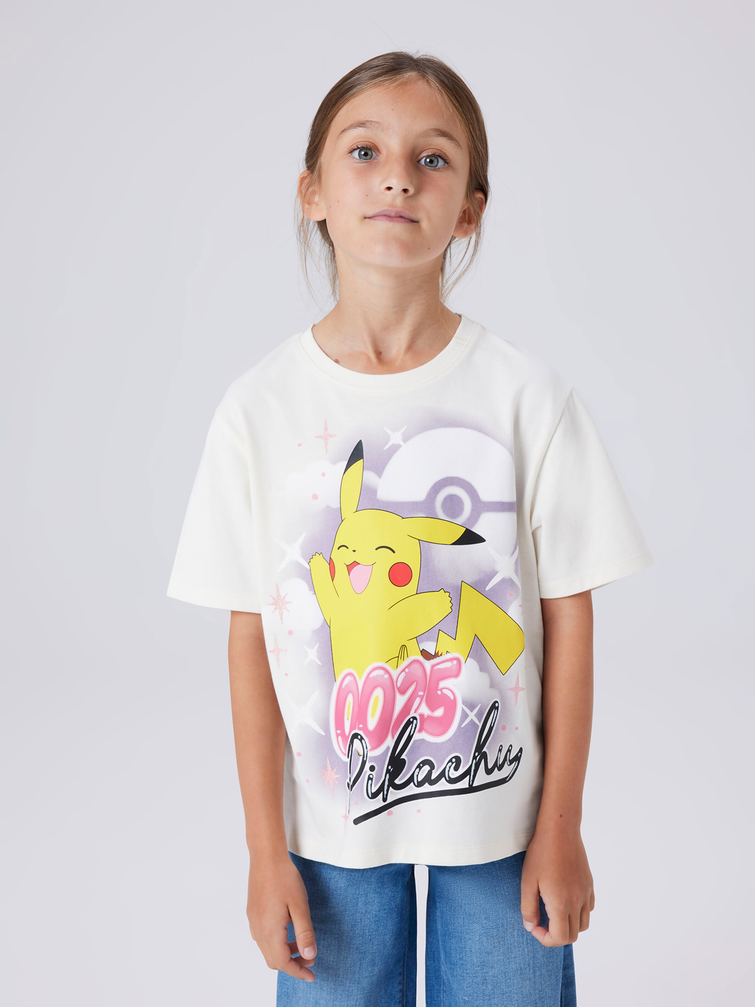 NAME IT Футболка 'NKFJYDI POKEMON' в цвете Off White — фото 3
