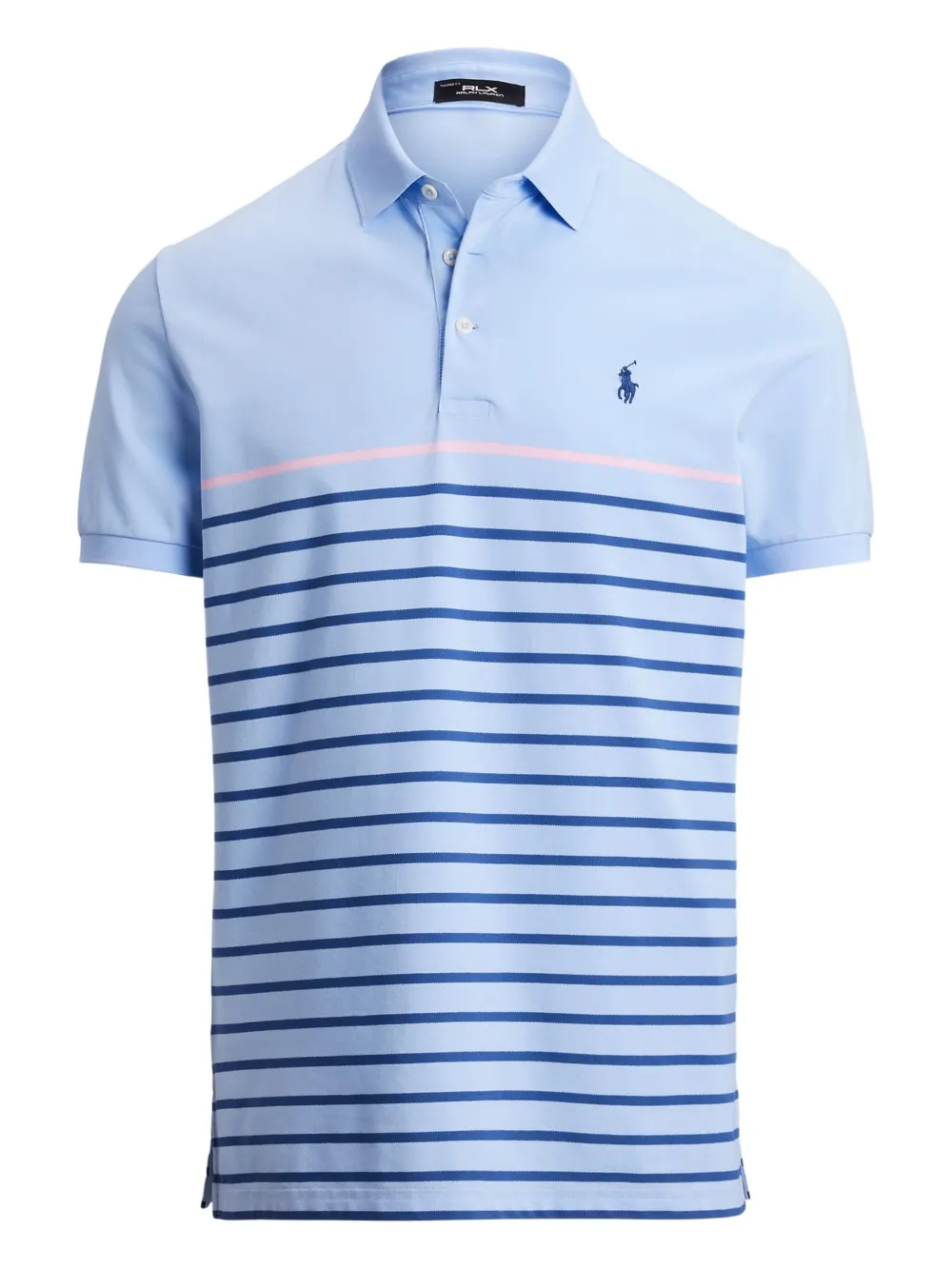 

Полосатая рубашка поло из ткани пике RLX Ralph Lauren, синий