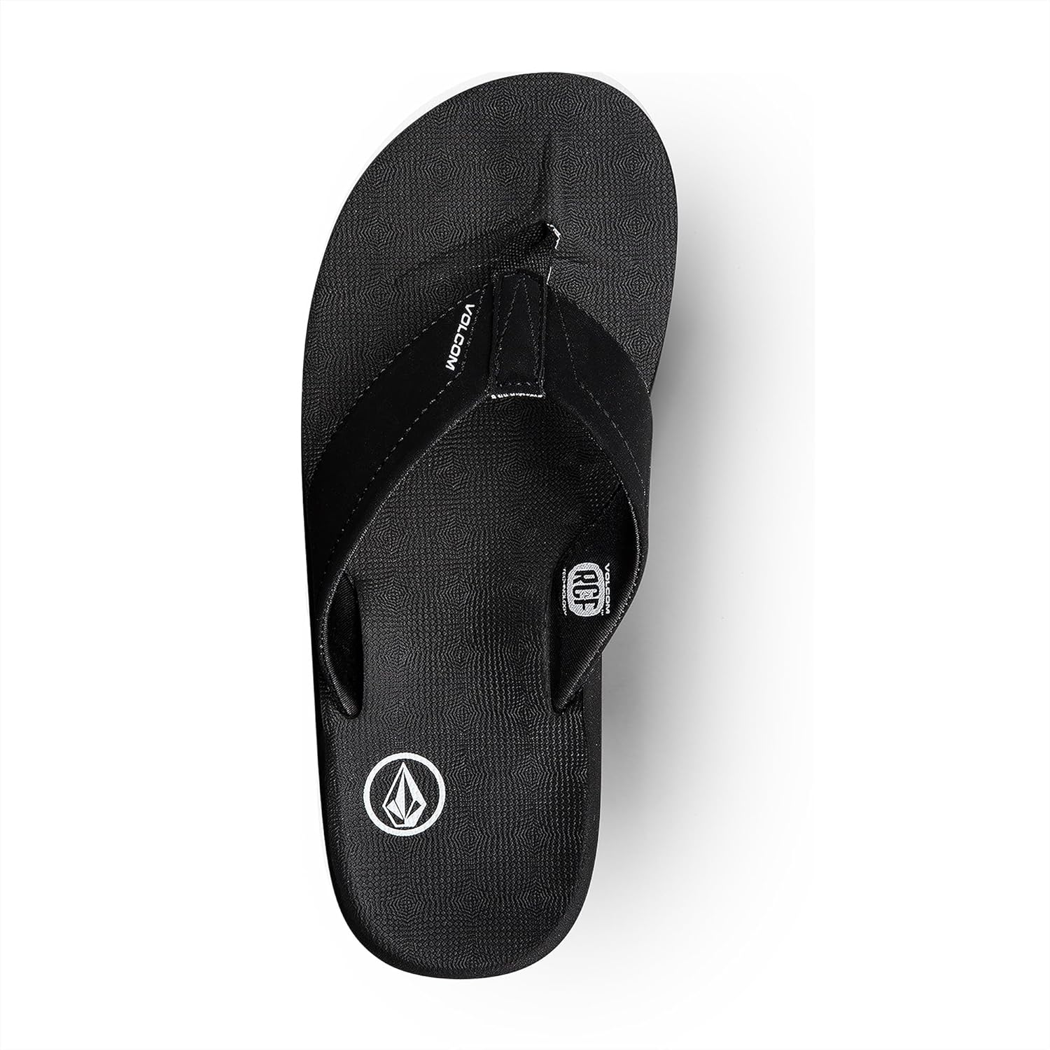 Мужские сандалии Volcom Victor - водоотталкивающие шлепанцы с удобной стелькой из пены для отдыха, черный — фото 3
