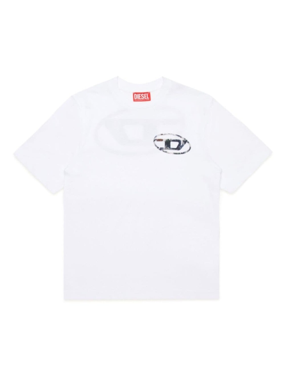 

Diesel Kids футболка с принтом Oval D, белый