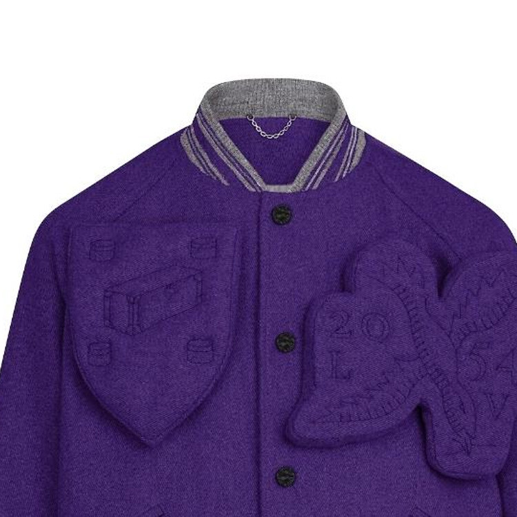 Новые квартальные продукты LV Jacket Men Louis Vuitton, фиолетовый — фото 3