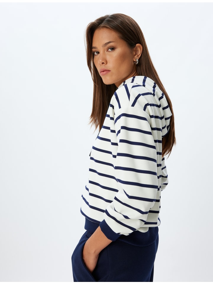 

Толстовка KOTON Sweatshirt, цвет Marineblau Gestreift