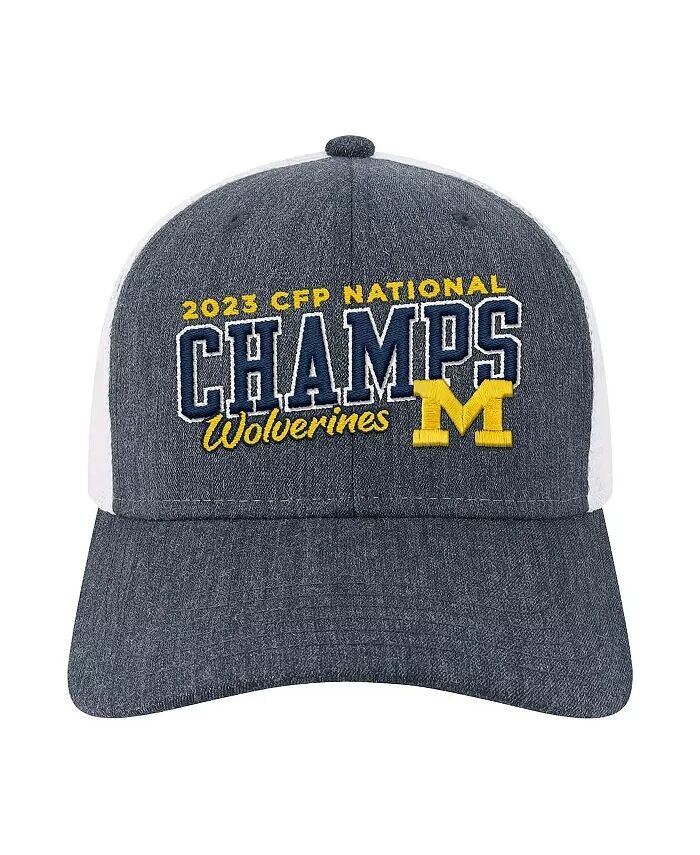 

Мужская регулируемая кепка темно-синего цвета Michigan Wolverines College Football Playoff 2023 National Champions Mid-Pro Trucker Legacy Athletic, синий