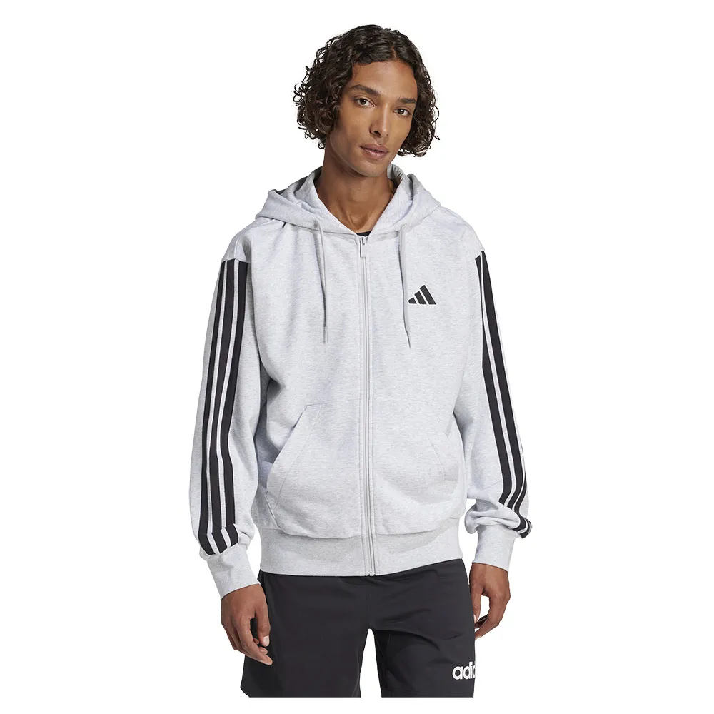 

Толстовка adidas Essentials 3 Stripes French Terry full zip, серый