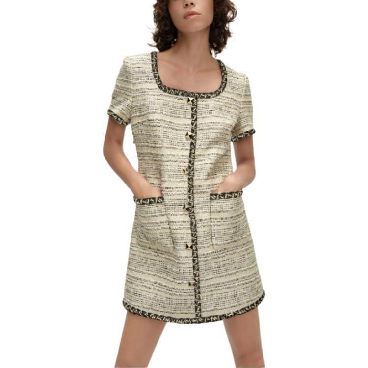 

KARL LAGERFELD Женское платье с коротким рукавом золотое KARL LAGERFELD / Karl Lagerfeld Jeans