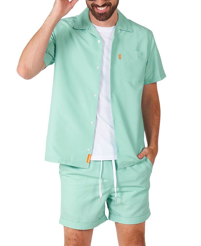 Мужская рубашка Magic Mint с короткими рукавами и усилителем; Комплект шорт OppoSuits, синий — фото 3