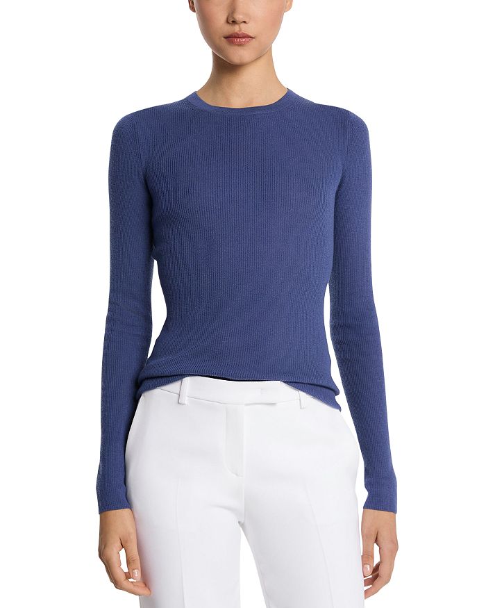 

Кашемировый джемпер Hutton с резинкой Michael Kors Collection, синий