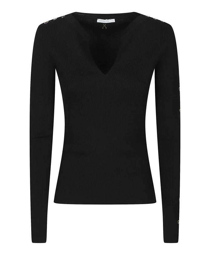 

8K0328 k280 свитер с V-образным вырезом Patrizia Pepe, черный