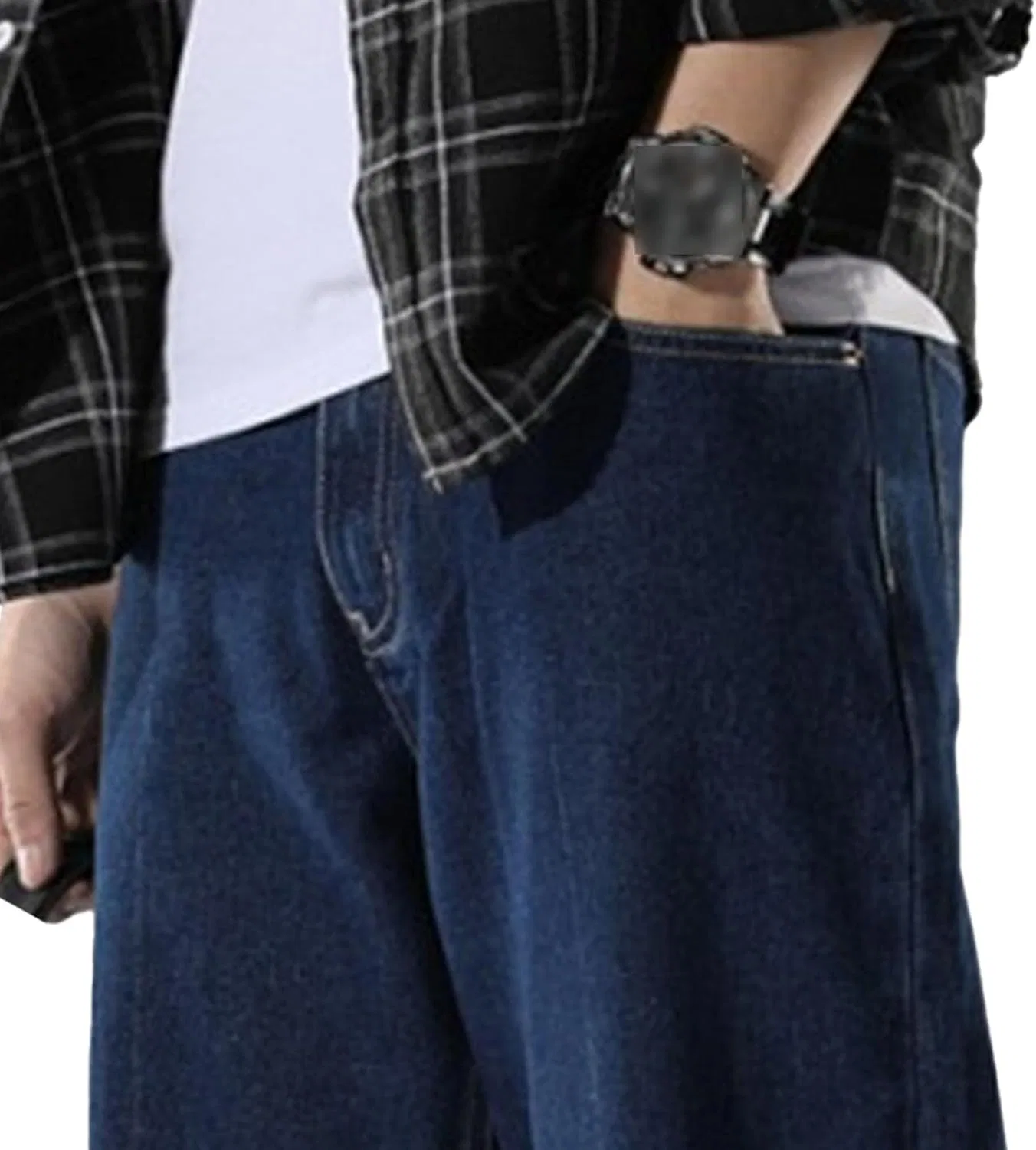 Джинсы свободные Men's Baggy, Navy Blue — фото 4
