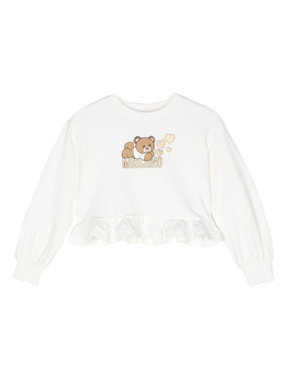 

Moschino Kids топ с круглым вырезом, белый