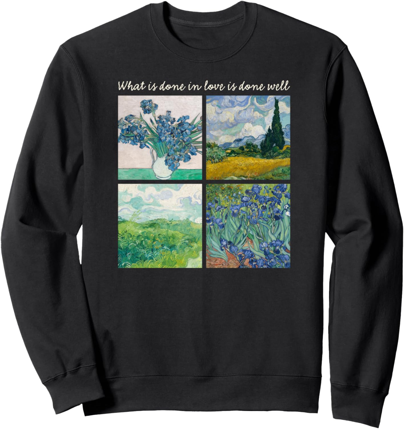 

Сетка из четырех картин Клода Моне «Что делается в любви...» (толстовка) Trendy Apparel, черный