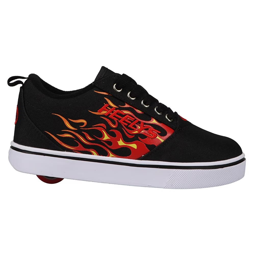

Детские кроссовки с колесиками Heelys Pro 20 Prints для малышей и подростков, black/red/flames