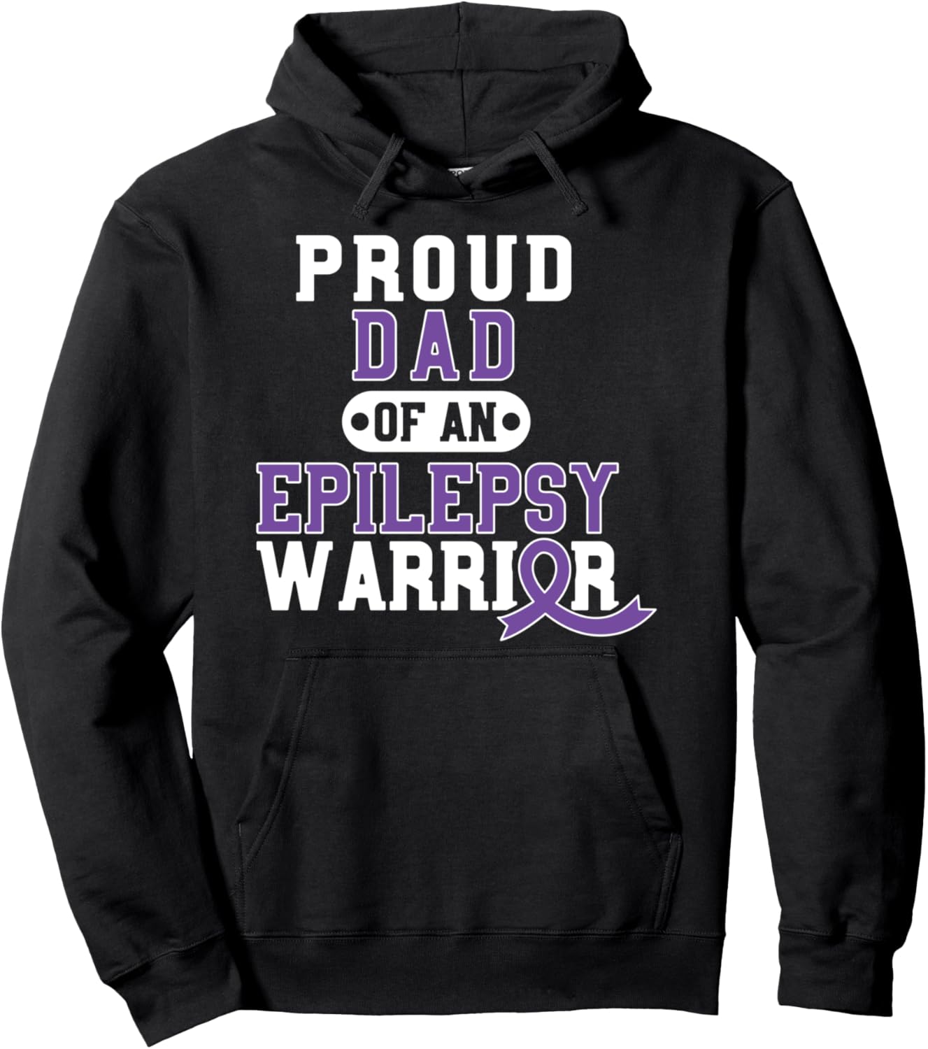 

Толстовка Proud Pampa Purple Ribbon Awareness Monthly Support Hoodie Shirtside Epilepsy, черный