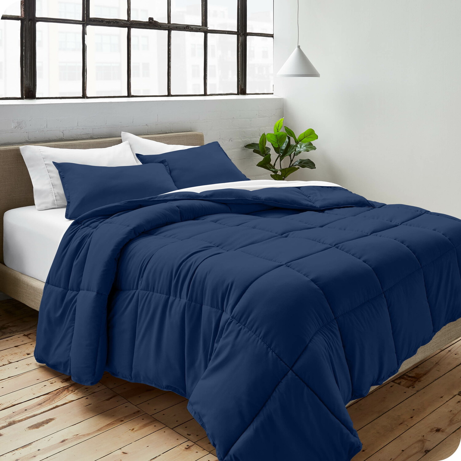 

Комплект постельного белья Bare Home Down Alternative, темно-синий