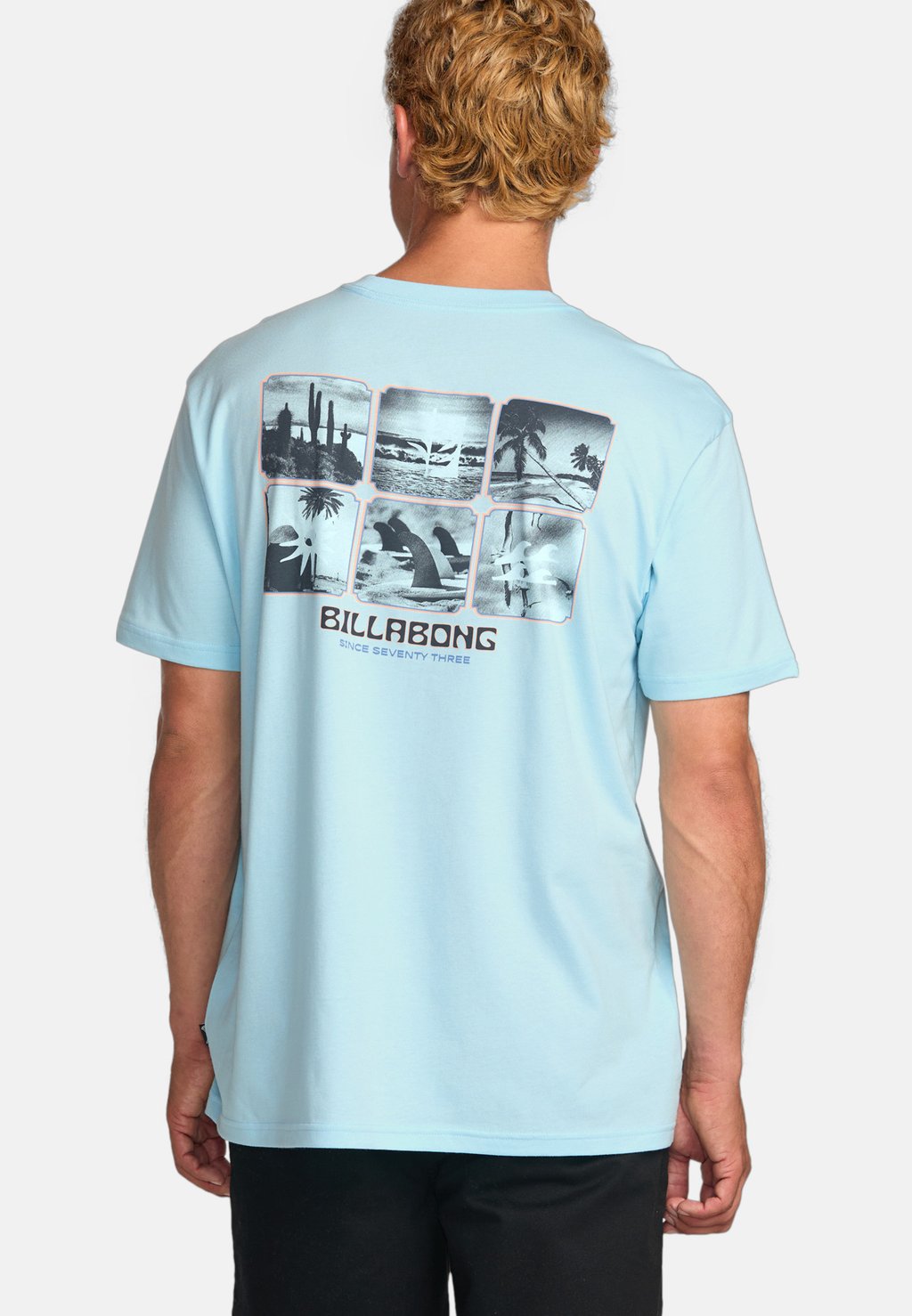

Футболка с принтом Billabong, светло-голубой