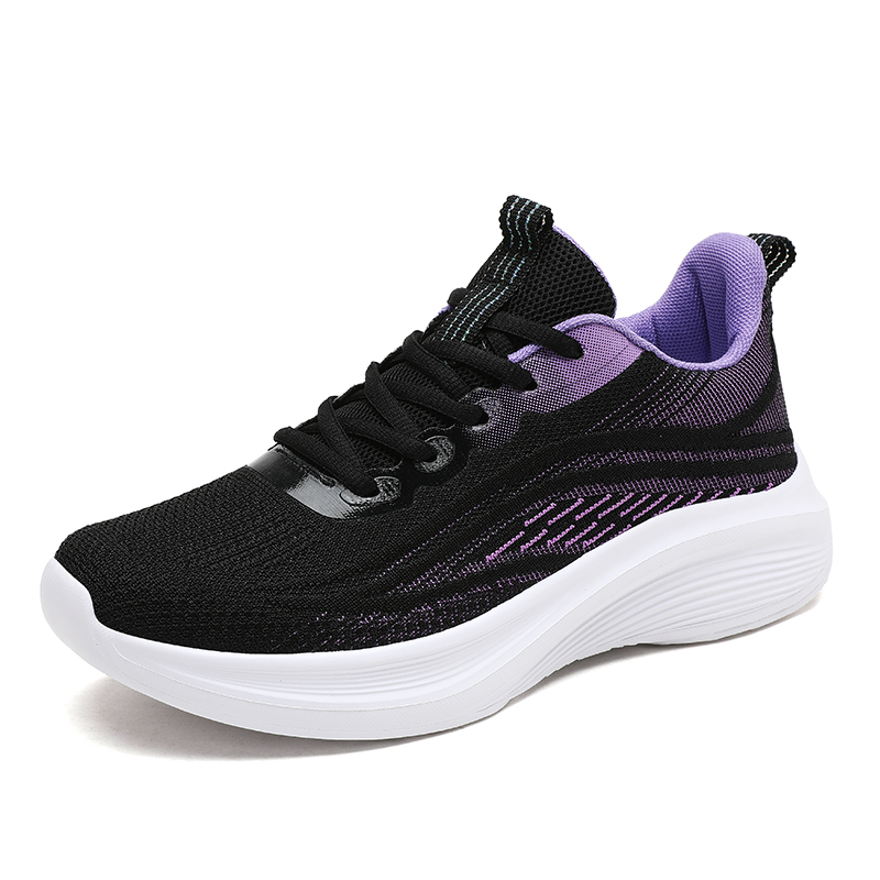 

TONYBEAR Низкие кроссовки для бега унисекс черно-фиолетовые, цвет Black Purple