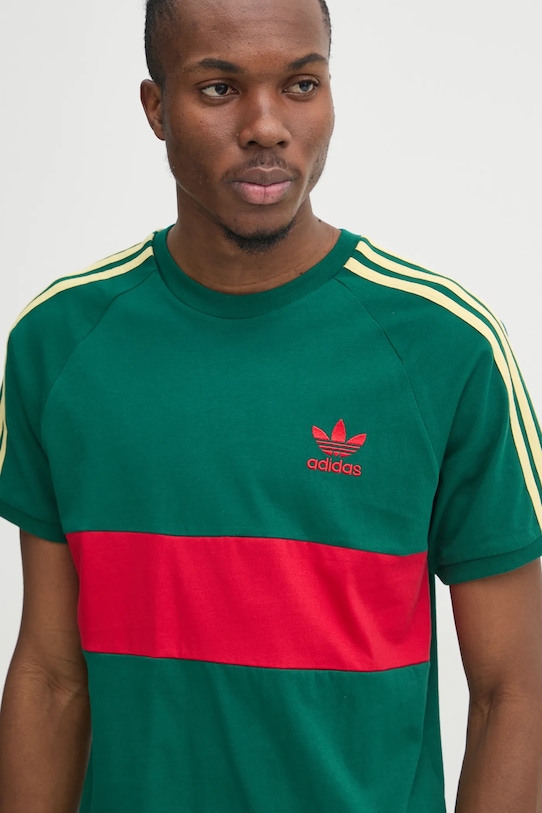 

Хлопковая футболка 3S PANEL Adidas Originals, зеленый