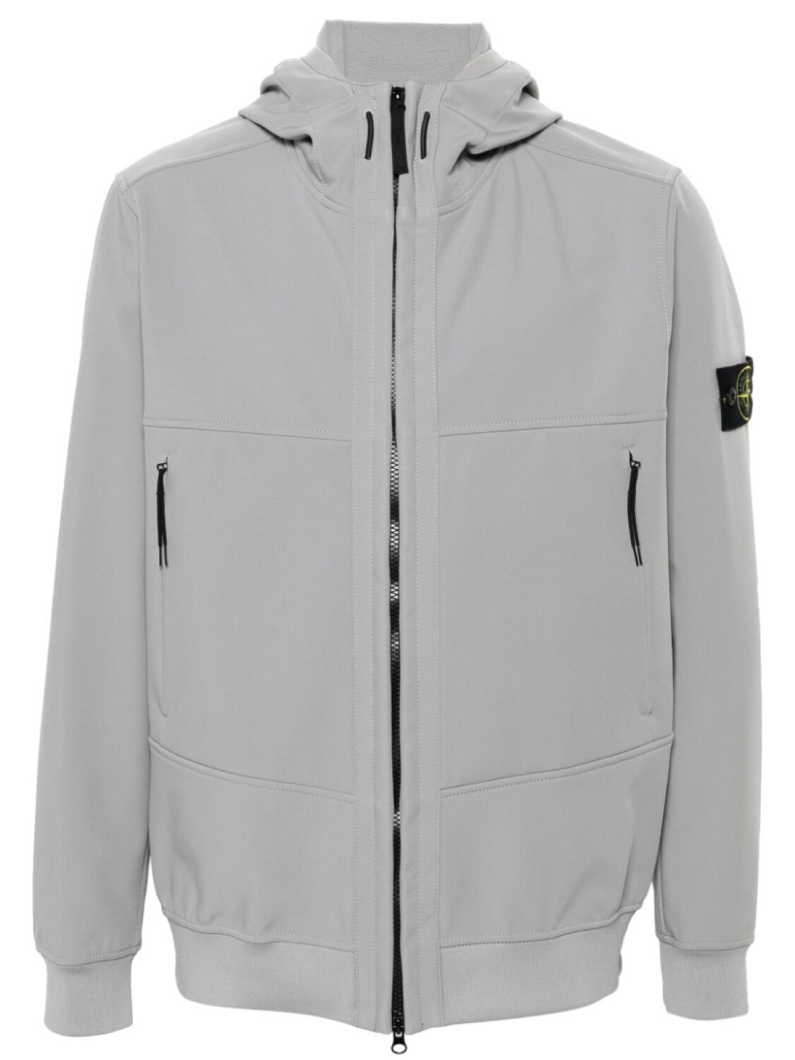 

Stone Island куртка с капюшоном и нашивкой Compass, серый