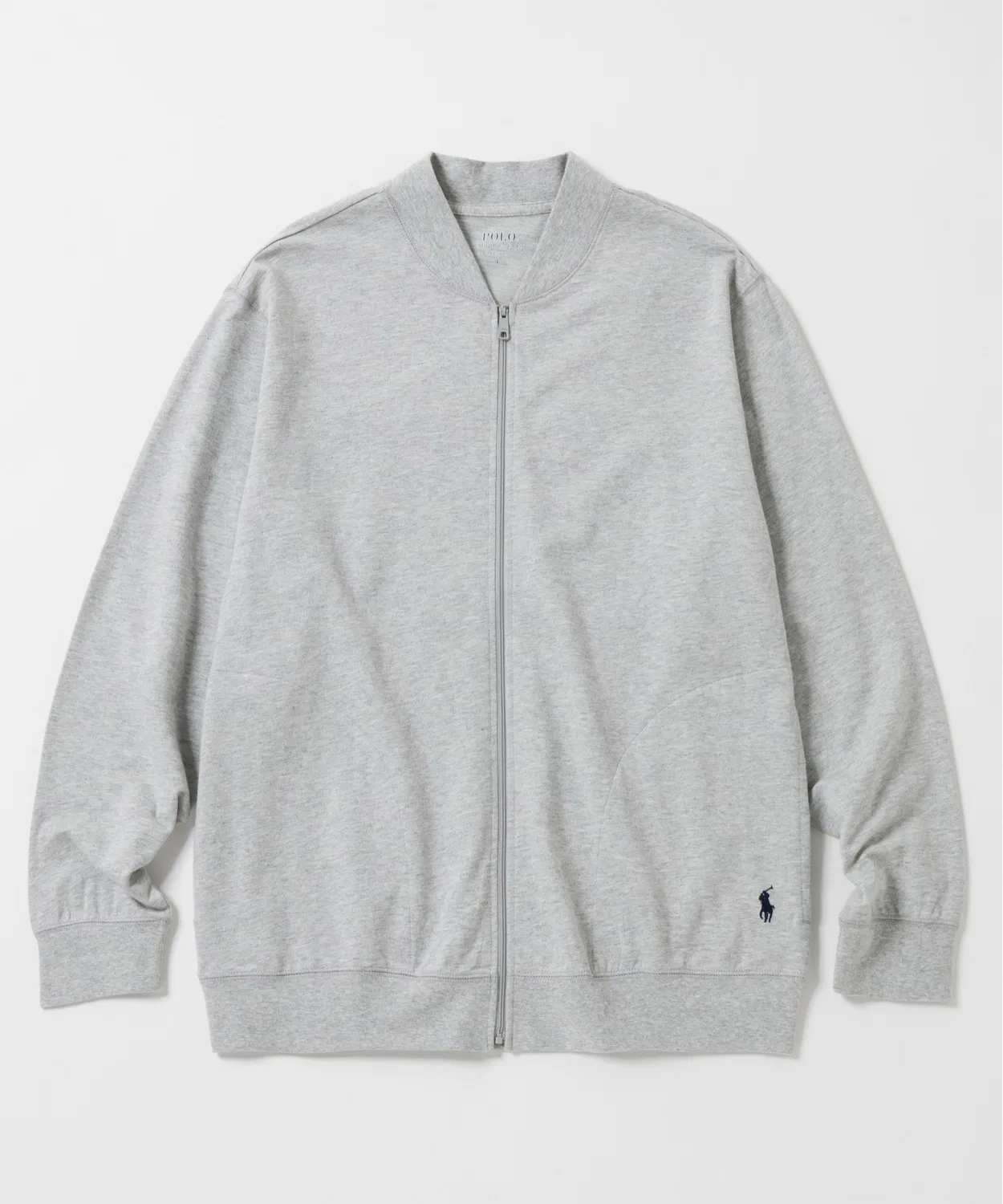 Толстовка на молнии из органического хлопка POLO RALPH LAUREN, цвет серый меланж