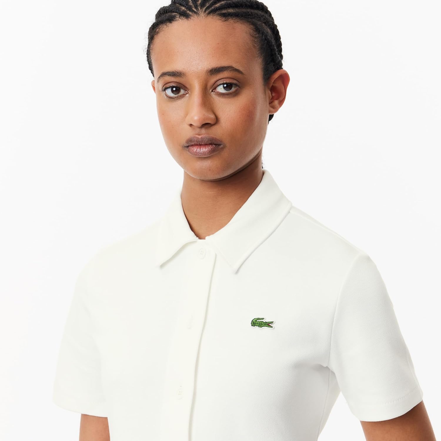 Платье-поло Lacoste Flour, из органического хлопка, цвет Flour — фото 2