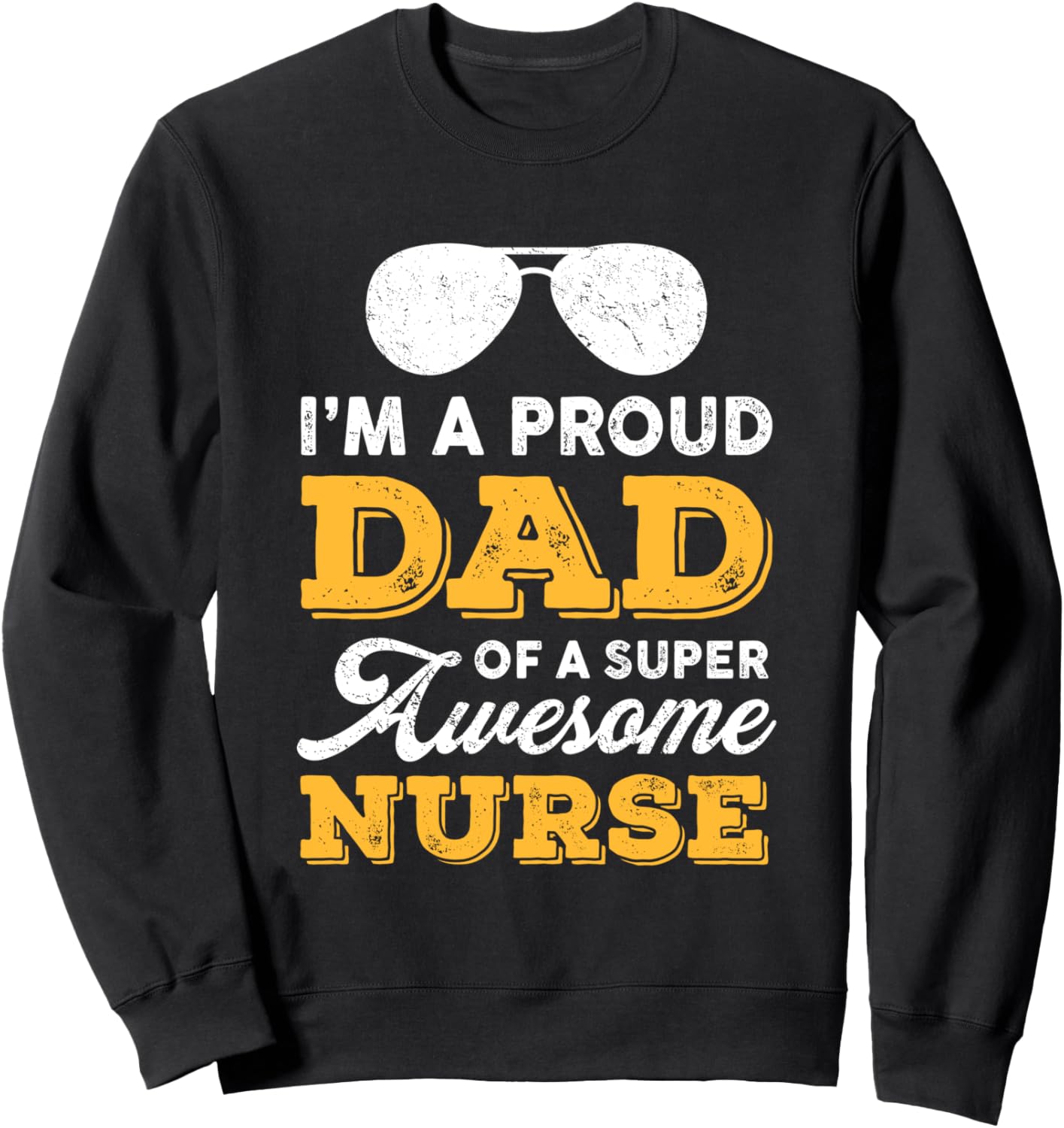 

Толстовка «Гордый папа, суперкрутая медсестра, дочь, сын, День отца» Proud Dad Awesome Nurse Father'S Day Dad Gifts, черный