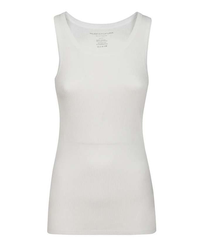 

Облегающая майка, легкая и мягкая. Majestic Filatures, белый