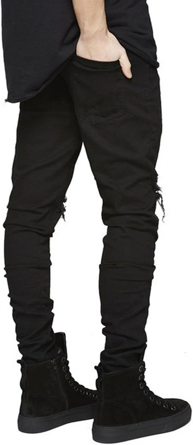 Джинсы рваные Black Ripped — фото 4