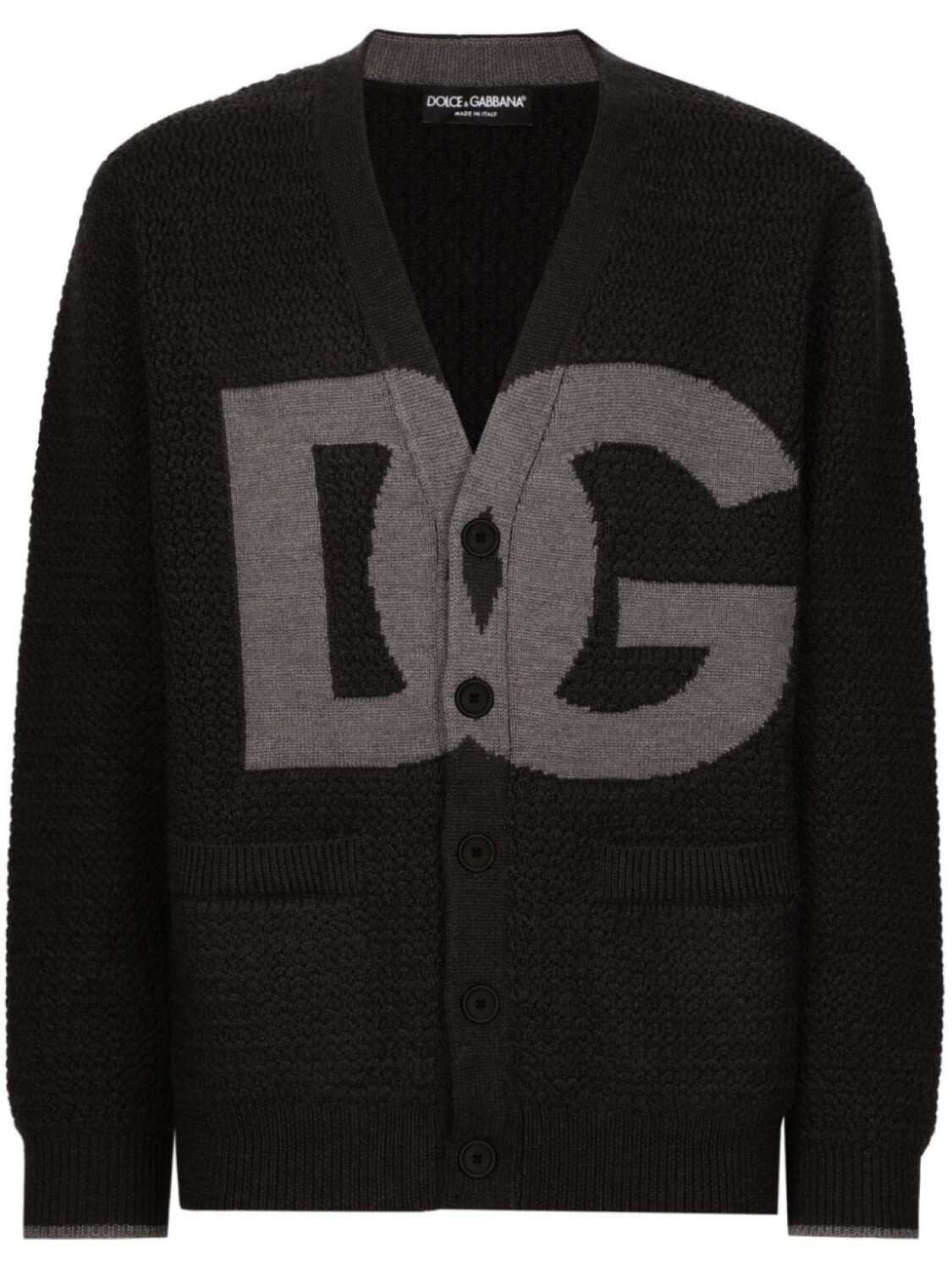 

Dolce & Gabbana кардиган с логотипом, серый