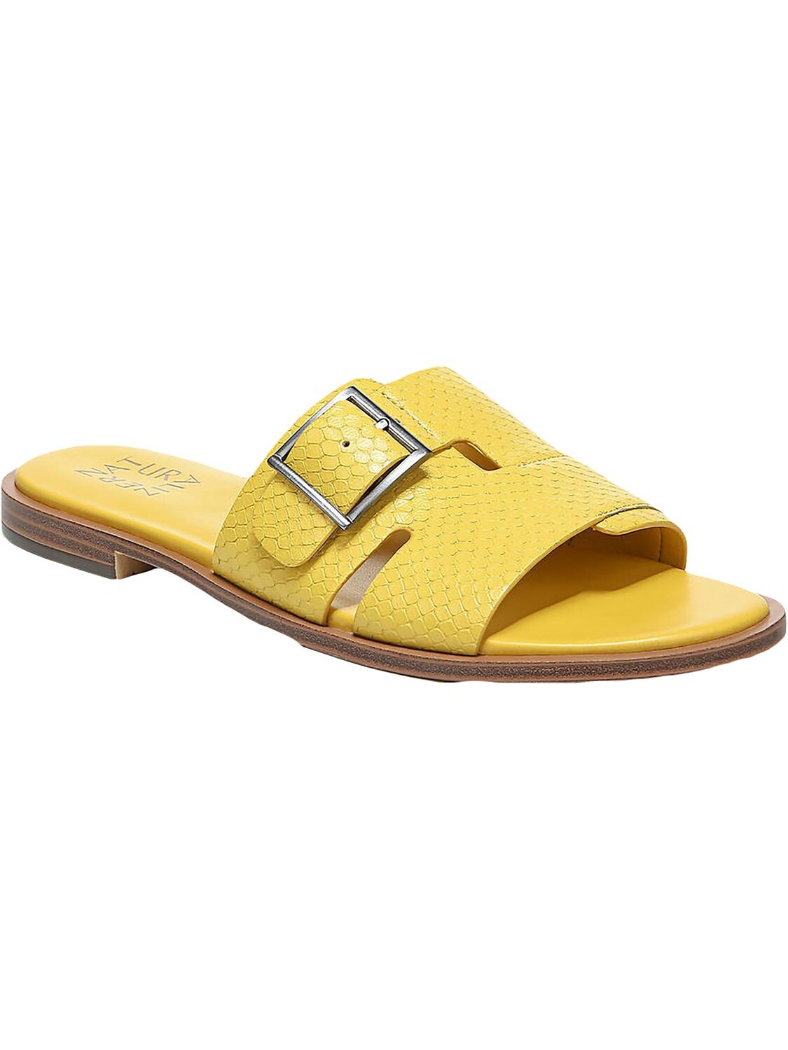 

Женские кожаные шлепанцы Faryn с тиснением Naturalizer, цвет Daisy Yellow