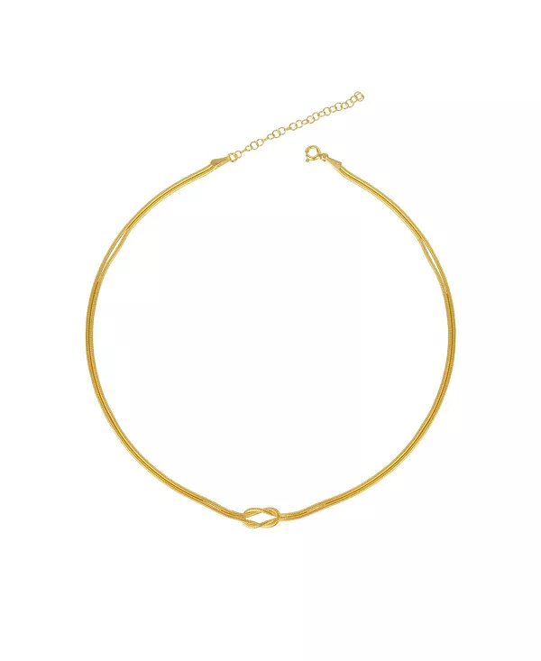 

Ожерелье-Чокер с цепочкой-узлом из стерлингового серебра Spero London, gold