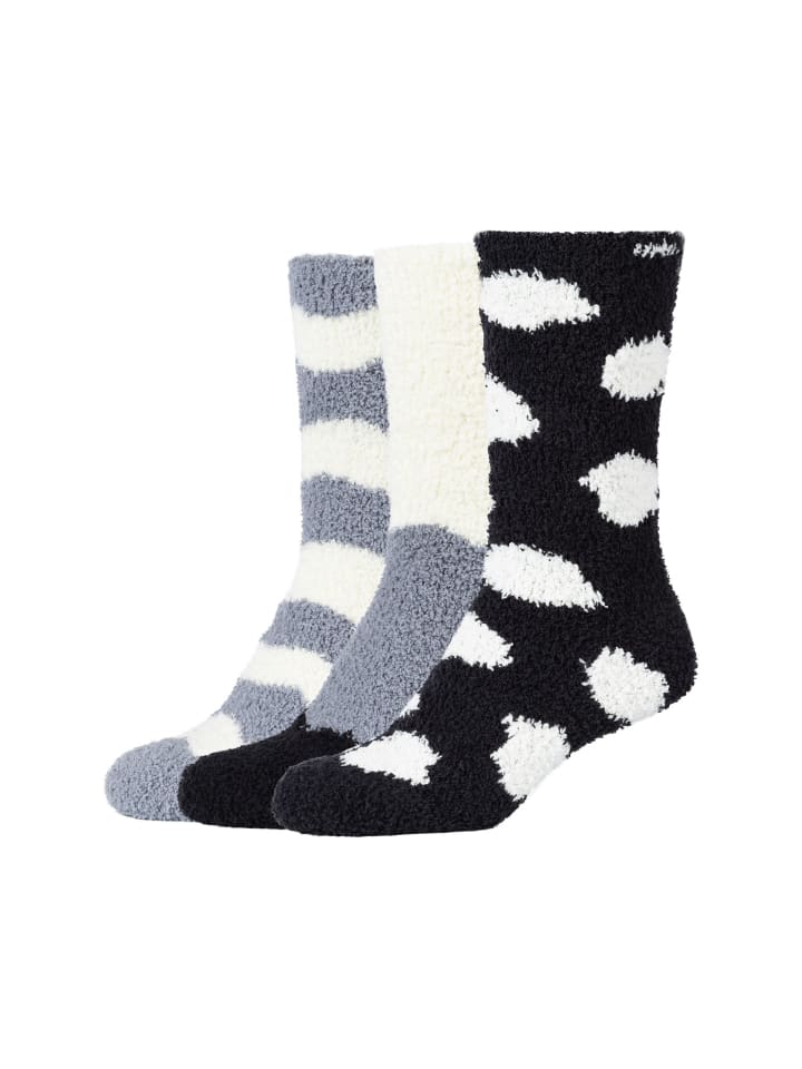 

Camano Мягкие, уютные носки с рисунком, в подарочной коробке, набор из 3 штук, теплые и уютные, черного цвета