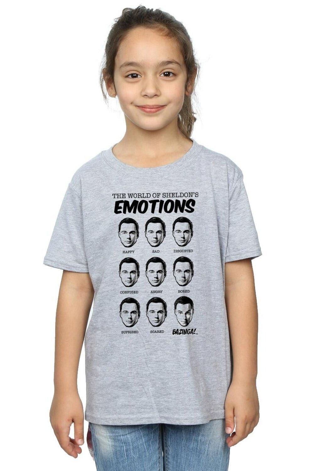 

Хлопковая футболка Sheldon Emotions The Big Bang Theory, серый