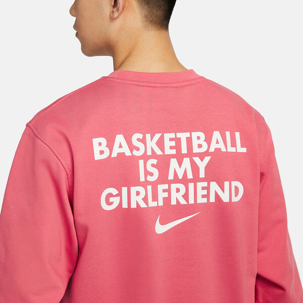 Свитера стандартный выпуск dri fit баскетбольный топ с круглым вырезом Nike, розовый — фото 3