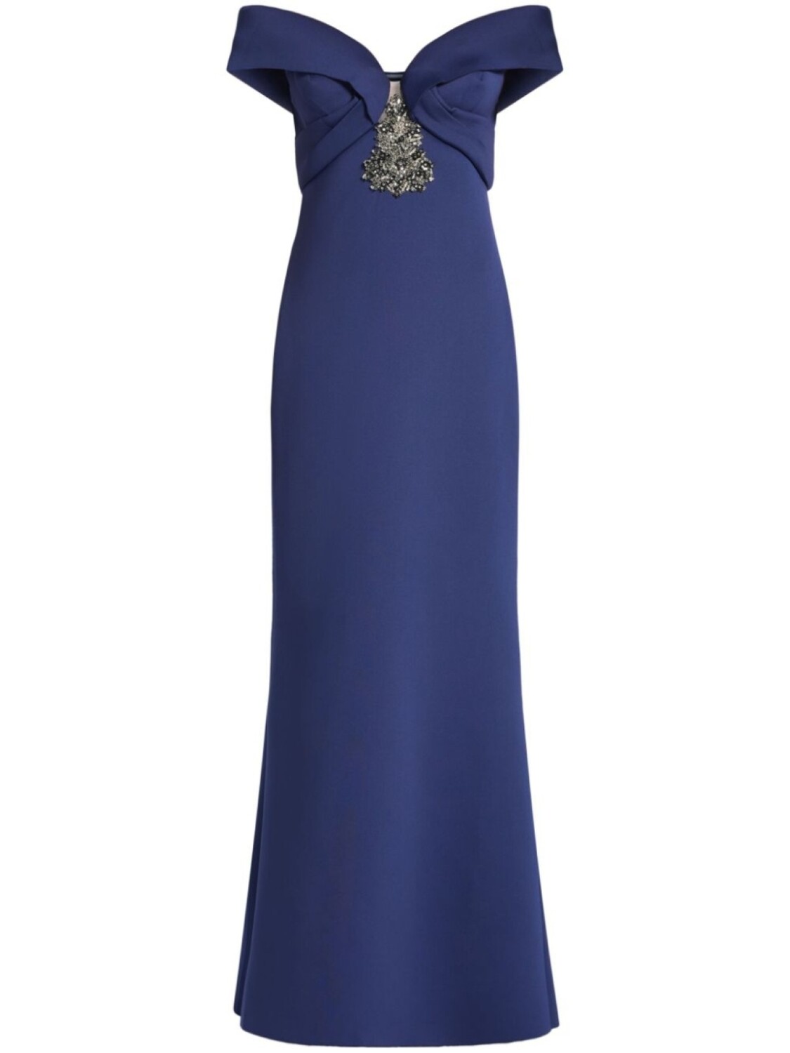 

Платье с открытыми плечами и вырезом в форме сердца Badgley Mischka, синий