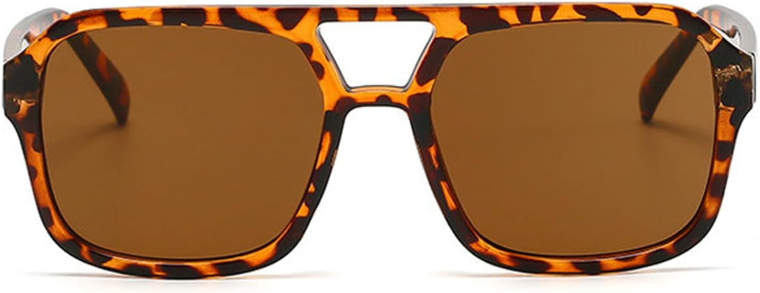 

Willochra Винтажные солнцезащитные очки большого размера, модные мужские и женские квадратные очки, стильный и популярный дизайн, защита от ультрафиолета UV400, панк-очки, C8