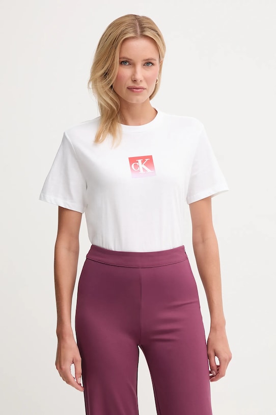 

Хлопковая футболка Calvin Klein Jeans, белый