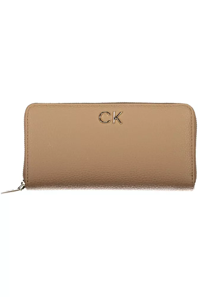 

Женский кошелек из бежевого полиэстера Calvin Klein