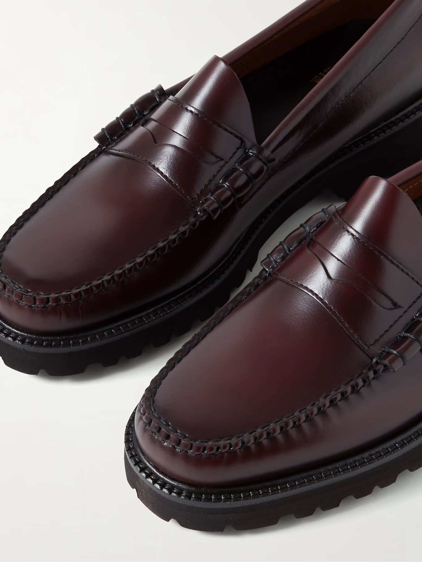 Пенни-лоферы из кожи Weejuns 90 Larson G.H. BASS, цвет Burgundy — фото 2