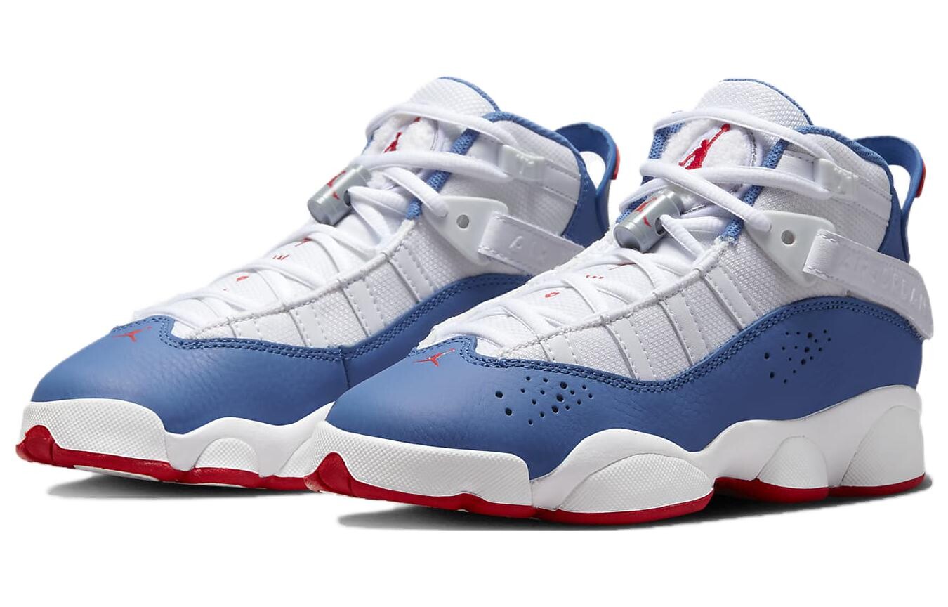 Air Jordan 6 Rings 'White True Blue' GS — фото 3