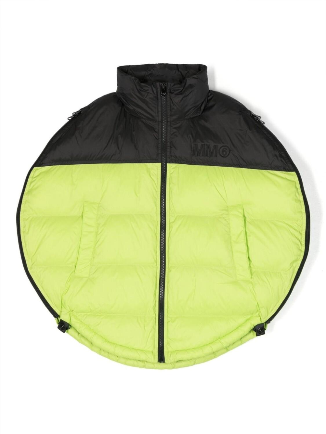 

Жилет дутый с вышитым логотипом MM6 Maison Margiela Kids, зеленый