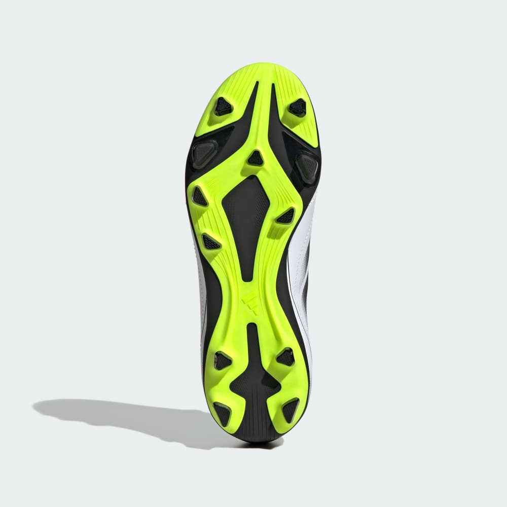 Бутсы Adidas Goletto IX Laceless Firm/Multi-Ground Soccer Cleats Kids, цвет Cloud White/Core Black/Lucid Lemon — фото 4