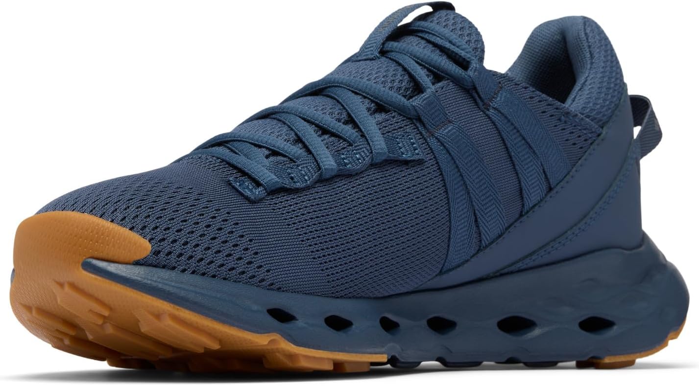 Кроссовки Columbia Men's Terrastride ARO Hiking Shoes, Zinc/Collegiate Navy — фото 4